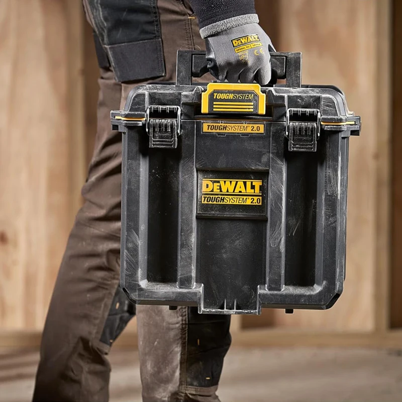 DEWALT DWST08035-1 TOUGHSYSTEM 2.0 Compact Durable Deep Toolbox Large Capacity Storage Space Waterproof Dustproof Toolbox