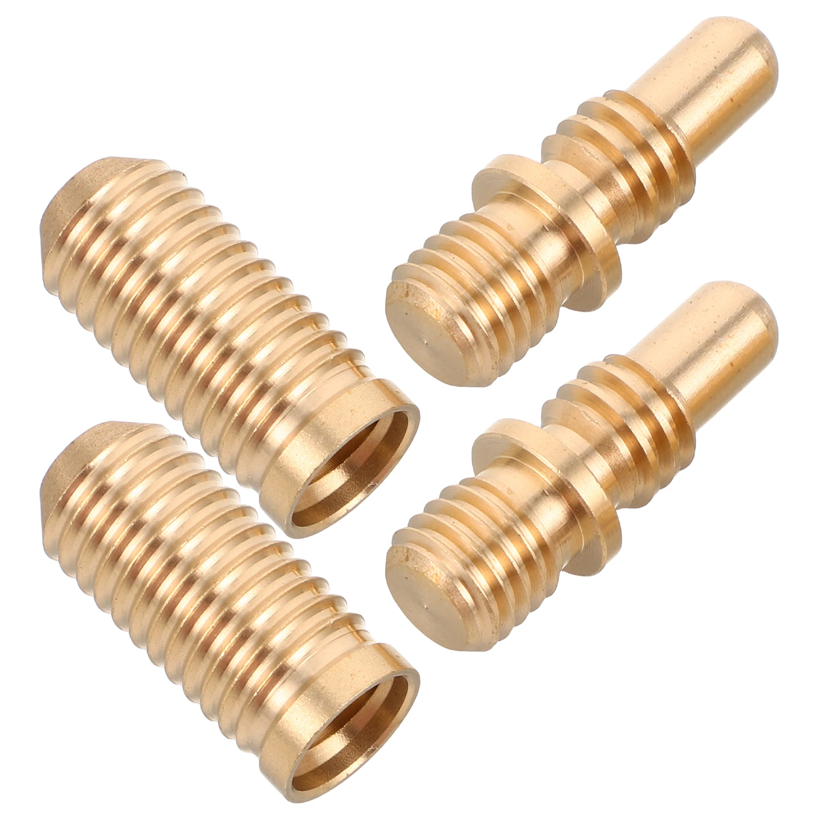 4Pcs Billiard Stick Joint Screws Extended Length Connectors for Pool Cue Repair Copper Hardware Accessory Kit Cue