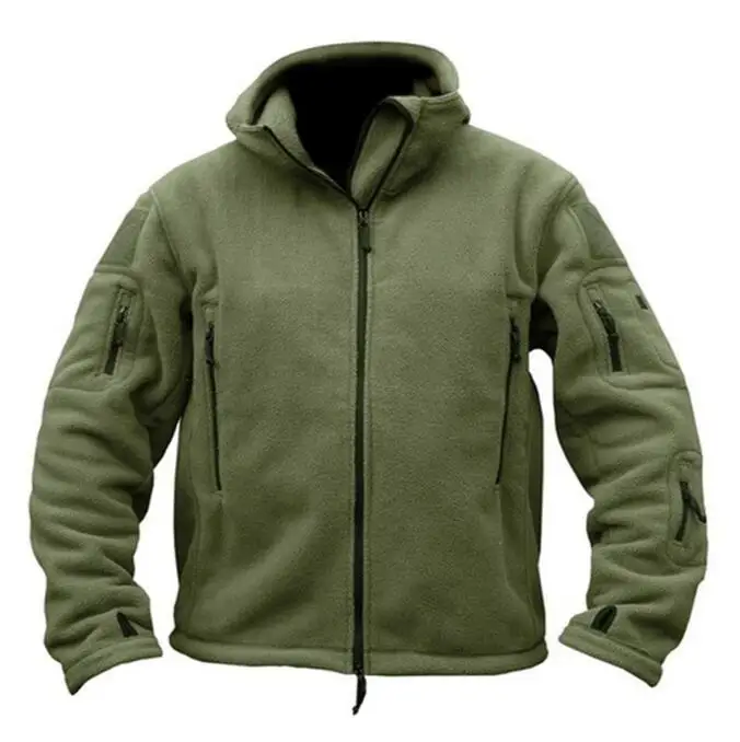 

Новая весенне-осенне-зимняя флисовая куртка с капюшоном, мужская флисовая куртка с капюшоном на молнии, уличное теплое рабочее пальто с капюшоном