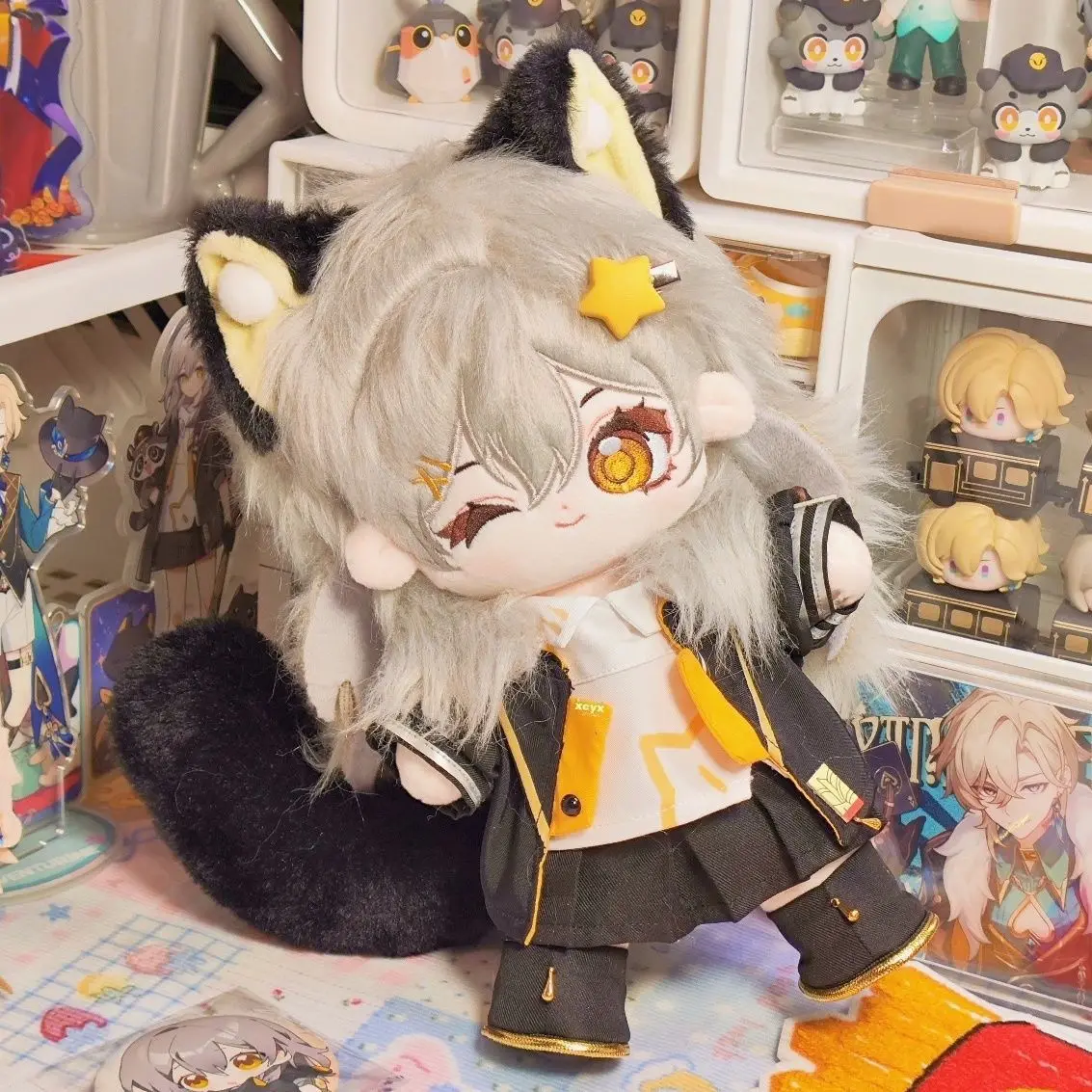 

Anime Trailblazer 20cm Plush Doll Body Honkai：Star Rail Stelle Cosplay Dress-up Cotton Doll Game Stuffed Toy Collection Fan Gift