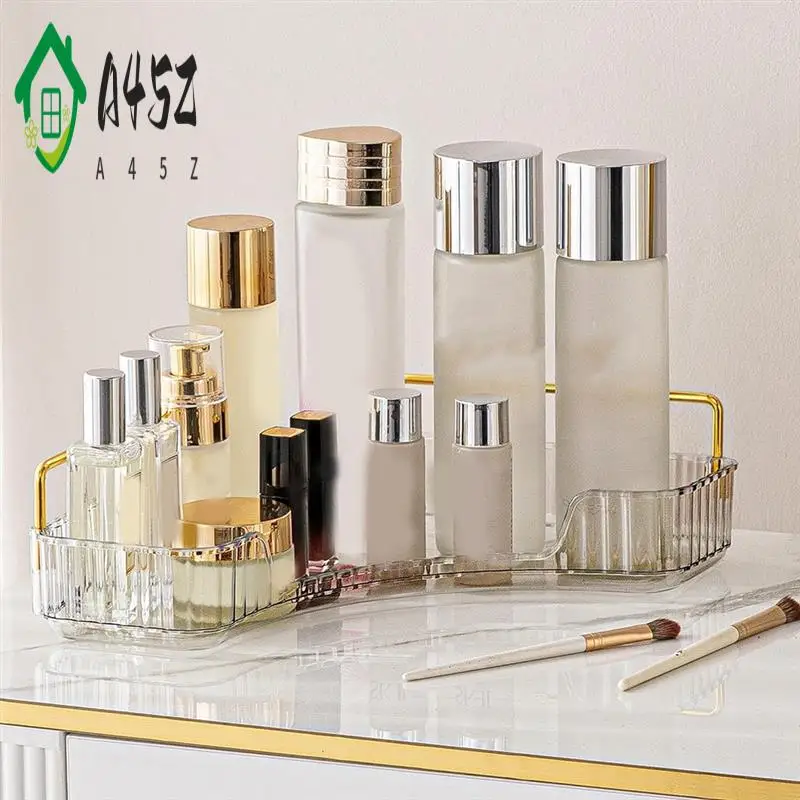 

A45Z-Corner Bathroom Counter Organizer Bathroom Countertop Shelf Makeup Organizer For Vanity Perfume Tray For Corner Storage