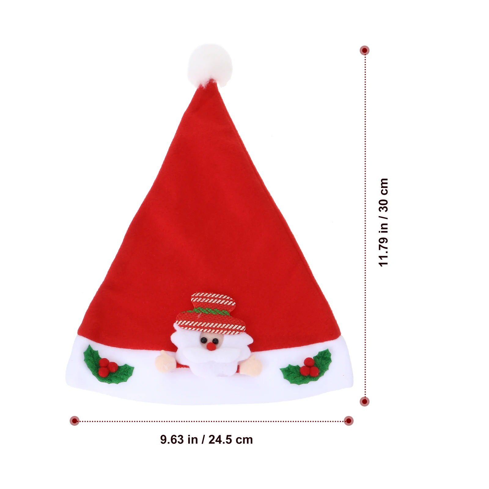 

3 Pcs Kids Christmas Hat High Quality Pulled Cloth Festive Supplies Children Xmas Caps Warm Winter Accessories Party Hats