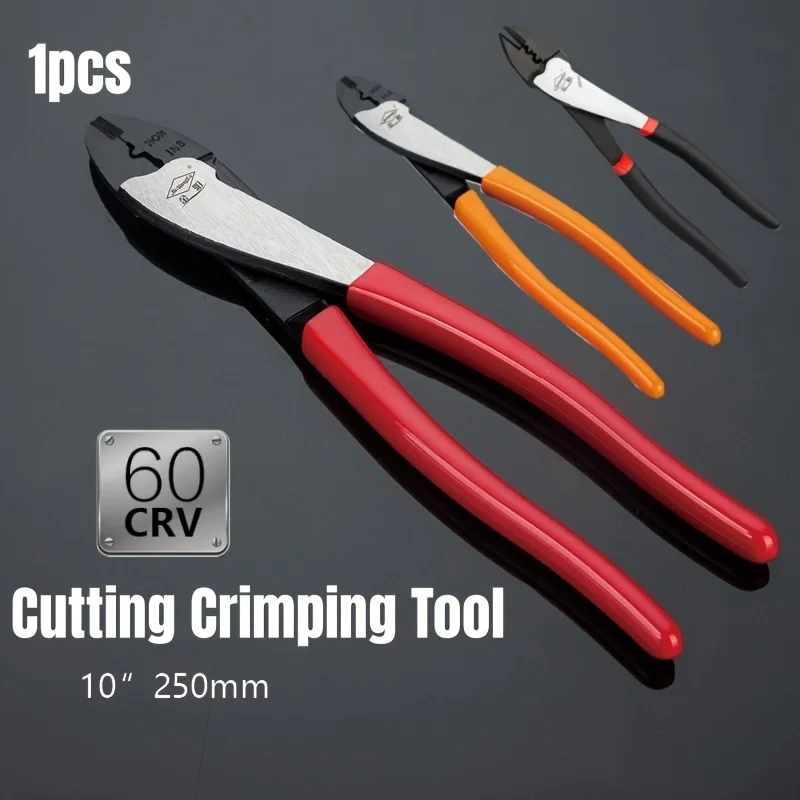 Multifuncional Wire Stripper para Eletricistas Alicate de Crimpagem Descascador de Fios Manuais Aço de Alto Titânio Ferramentas Manuais Cortador de Cabos 1pc