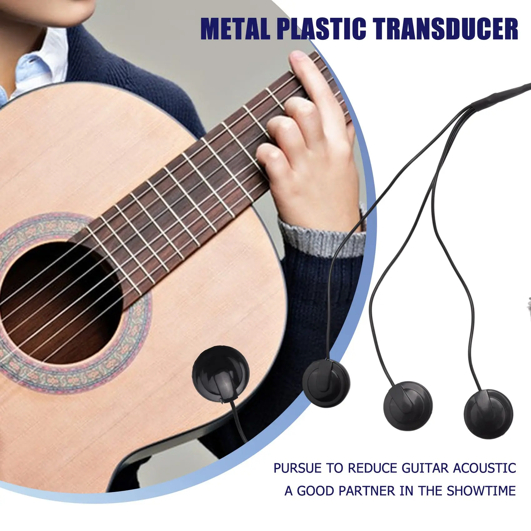New arrival  Universal Pickup Piezo 3 Transducer 6.35mm For Acoustic Guitar Ukulele Mandolin