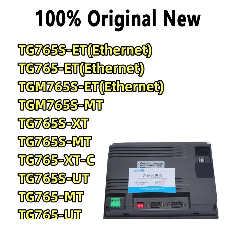 100% Tested TG765S-MT TG765S-UT TG765S-ET TG765-XT HMI Touch Screen Supports 232/422/485/ USB flash drive/Ethernet