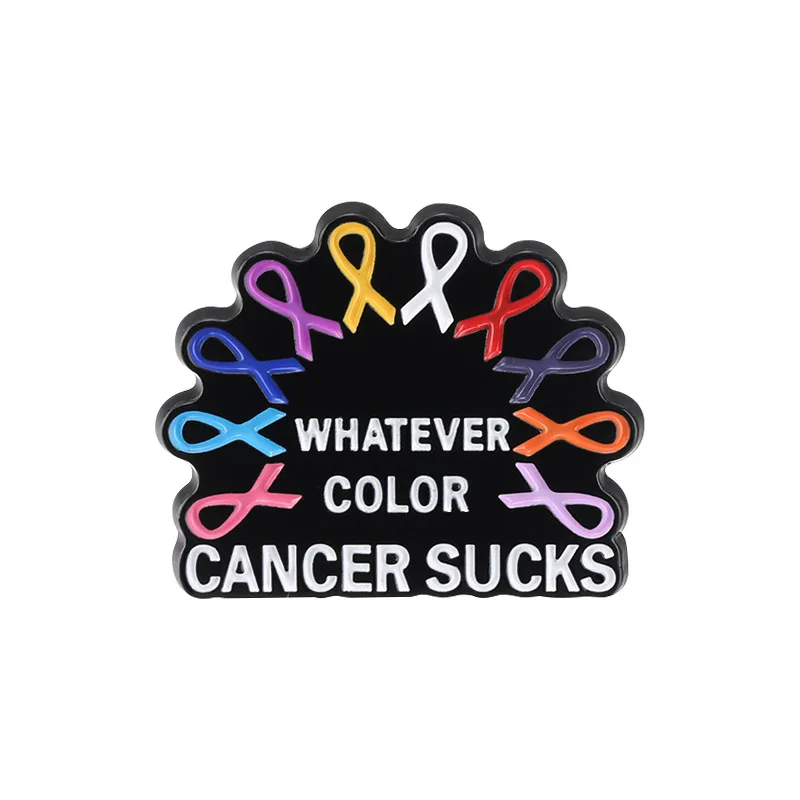 Cinta de color para cáncer de mama, alfileres esmaltados, originalidad, Día Mundial de la salud, prevención, insignia de concientización, broches, regalo de joyería para mujer
