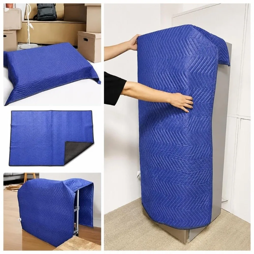 Portable Heavy Duty Moving Blankets Durable Thick Packing Blankets Furniture Wrapping Mobile Blanket For Moving Shipping
