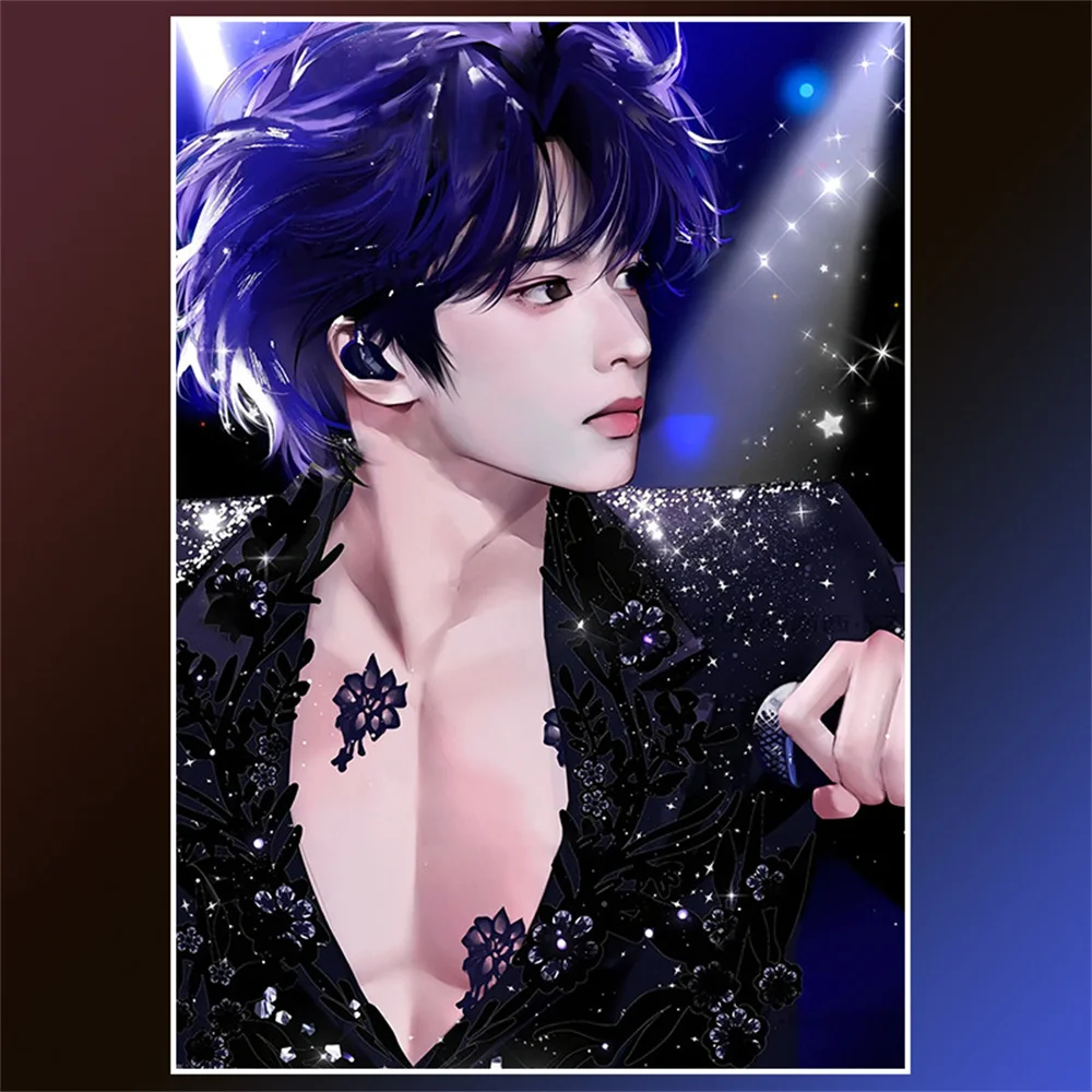 Boy Group 4th Anniversary Series การ์ตูนกาวโปสเตอร์ Liu Yaowen Ma Jiaqi Yan Haoxaing Ding Chengxin แฟนของขวัญคอลเลกชัน