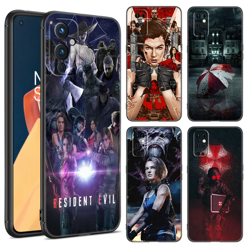 R-Resident-Game-E-Evil Black Silicone Phone Case For OnePlus 9R 10R 11R 12R ACE 2 Pro 2V 3V Nord CE 2 3 Lite 4 N10 N20 N30 SE 5G