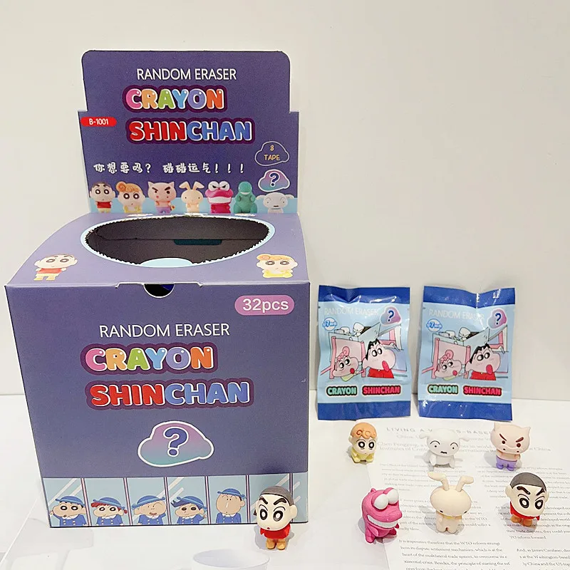 32Pcs Sanrio Pokemon Figure Pencil Eraser Blind Box Hello Kitty Kuromi Melody Pikachu Erasers Student School Stationery Gifts image 5