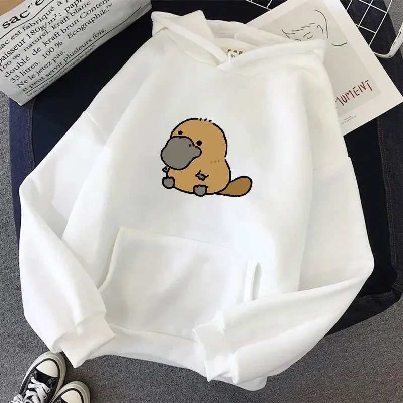 

Cute Platypus Print Hoodies for Man Spring Outdoors Loose Sport Wear Casual Male Long Sleeve Sweaters