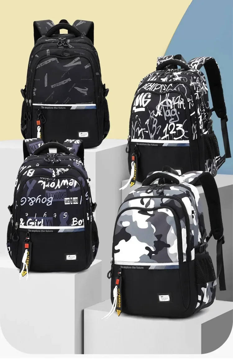 School Backpack Teen Boy Teenage High School Bags Outdoor Travel Backpack Big Student Laptop Backpack Teen Bookbags