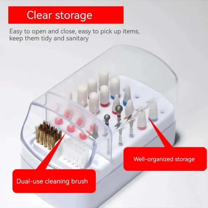 30 Holes Nail Polish Head Organizer Acrylic Portable Organizer Dustproof Cleaning Organizer Professional Nail Artist Essentials image 2