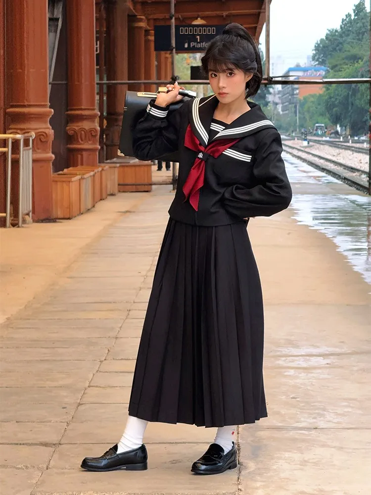 

Basic Sle orm Skirt JK School orm eeni Blue Pleated Pure Color High Waist Polyester Fiber Casual Daily Wear