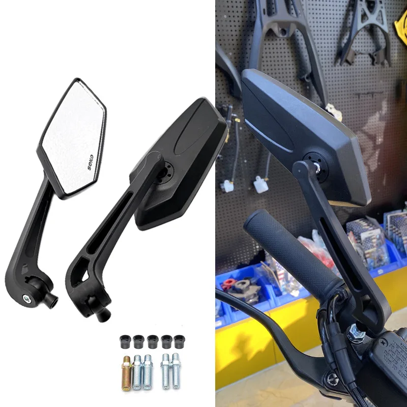 AliExpress NONE 360° Adjustable Motorcycle Rearview Mirror, Wide Angle Handlebar Reflector for Scooter Electric Bike