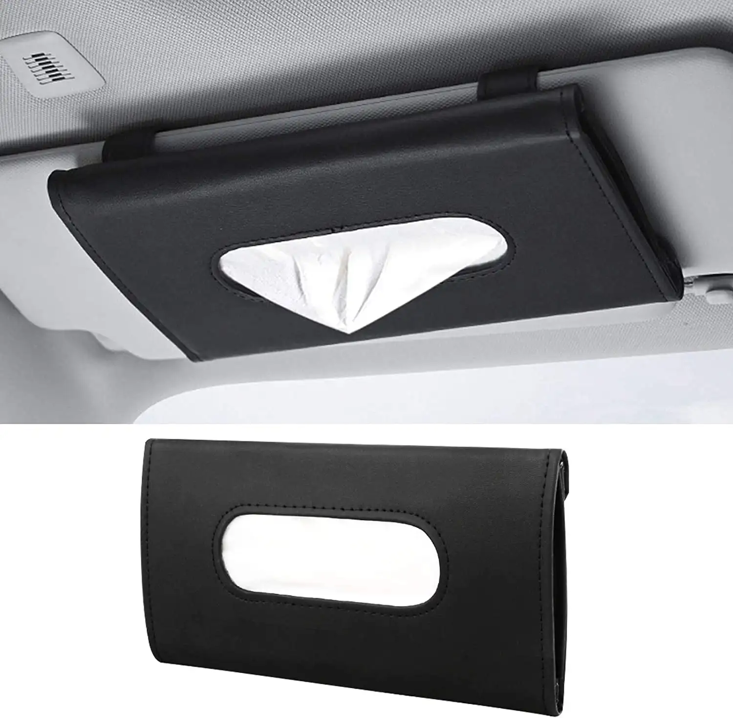 Car Tissue Box Car Sun Visor Tissue Box Interior Holder Auto Interior Storage Universal Car Accessories