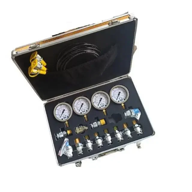 Excavator Construction Machinery 4 Gauge Hydraulic Pressure Gauge Set Diagnostic Tool Excavator Gauge Hydraulic Parts