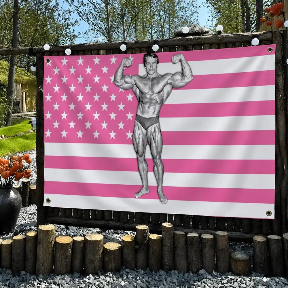 Arnold S-Schwarzenegger Singer Flags Wall Hanging Outdoor Garage Room Decorative Fashion Gift Background