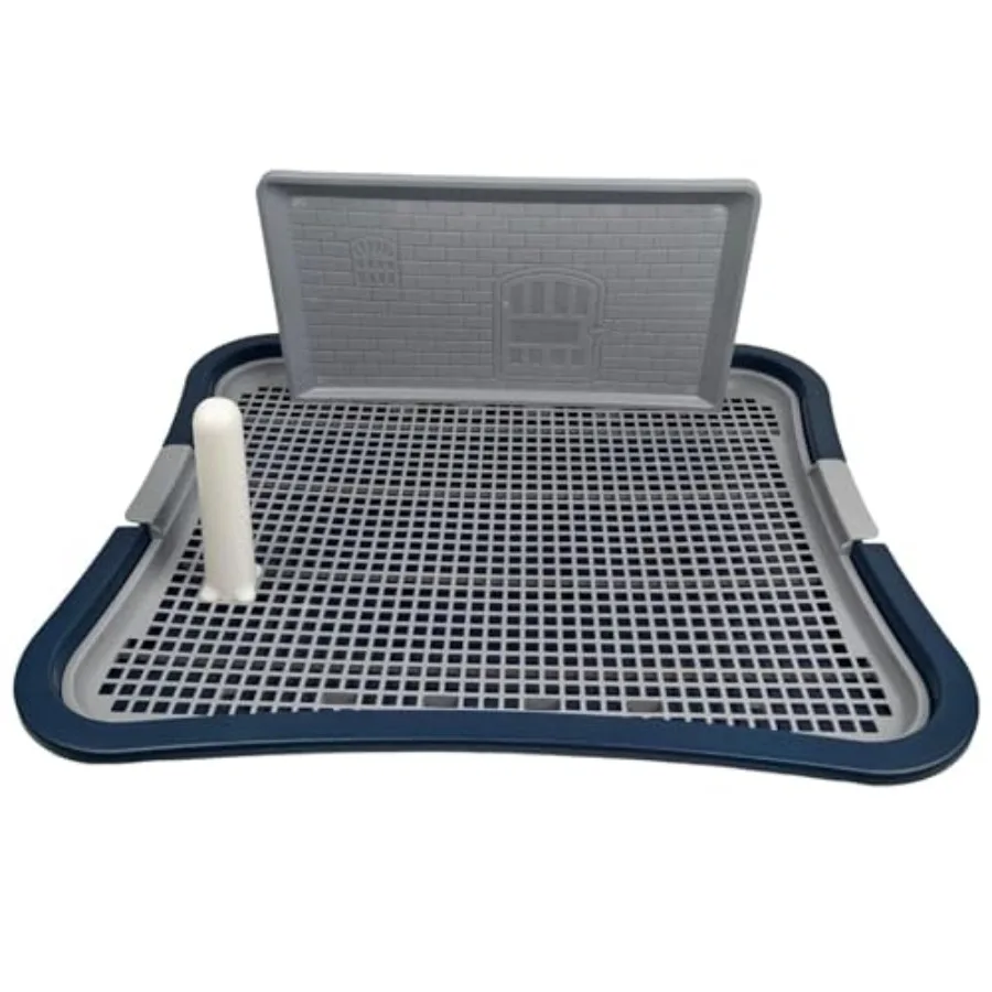 

Dog Pee Pad Holder Indoor Dog Potty Tray with Splash Guard and Center Post Potty for Small Dogs Waterproof and Easy to Disassem