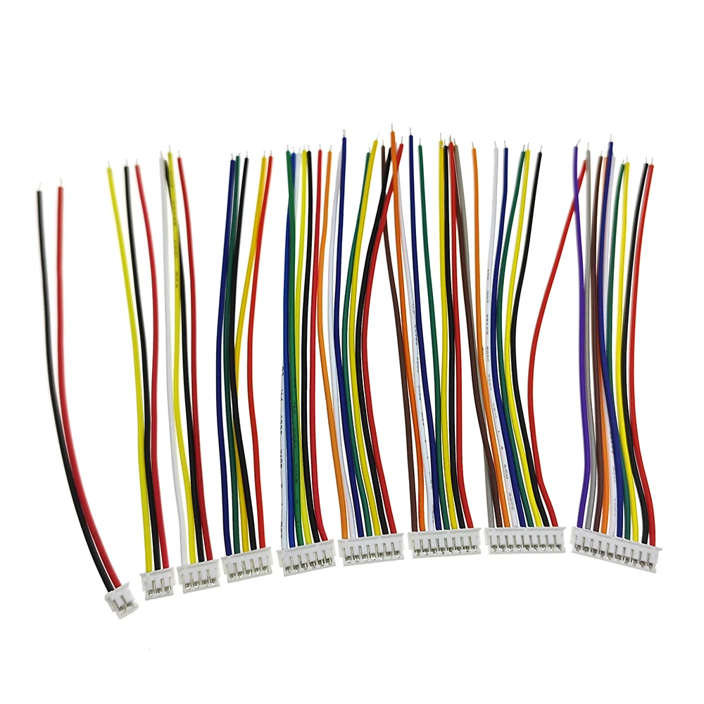 100pcs Zh 1.5mm Electronic Wire 150mm Length 2/3/4/5/6/7/8/9/10/12 Pin Plug Wire Cable
