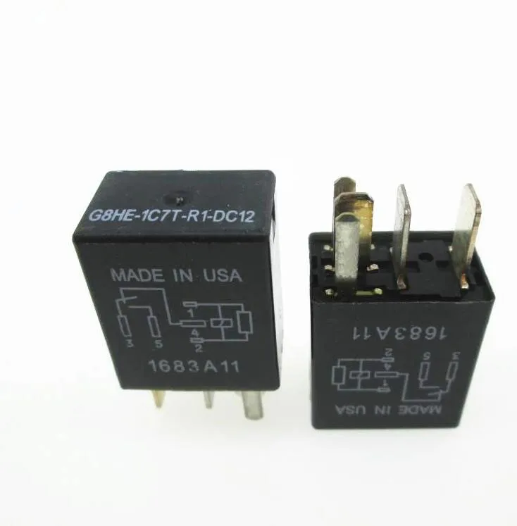 

auto car 12V relay G8HE-1C7T-R1-DC12 G8HE-1C7T-R1-DC12V G8HE-1C7T-R1-12VDC G8HE1C7TR1DC12 12V DC12V 12VDC 5PIN 10PCS/LOT