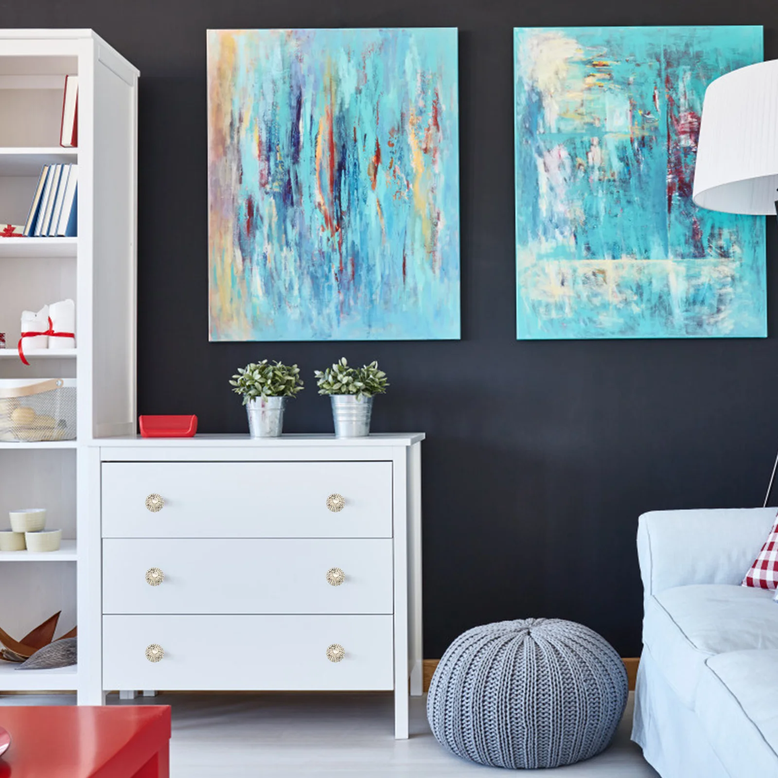 

1Pcs Gold Round Crystal Diamond Cabinet Knob Delicate Single Hole Drawer Handle for Wardrobe Door Pulls Cabinet Knob