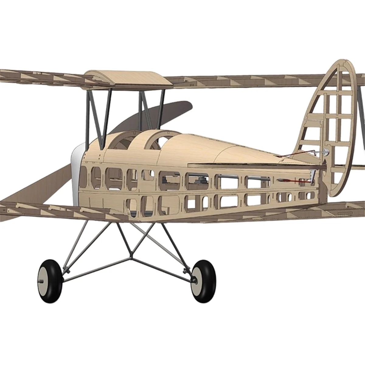 BVBV RC Airplanes Model Scale 980mm Mini Wood Building Kit DIY Electric Aircraft RC Flying Toy