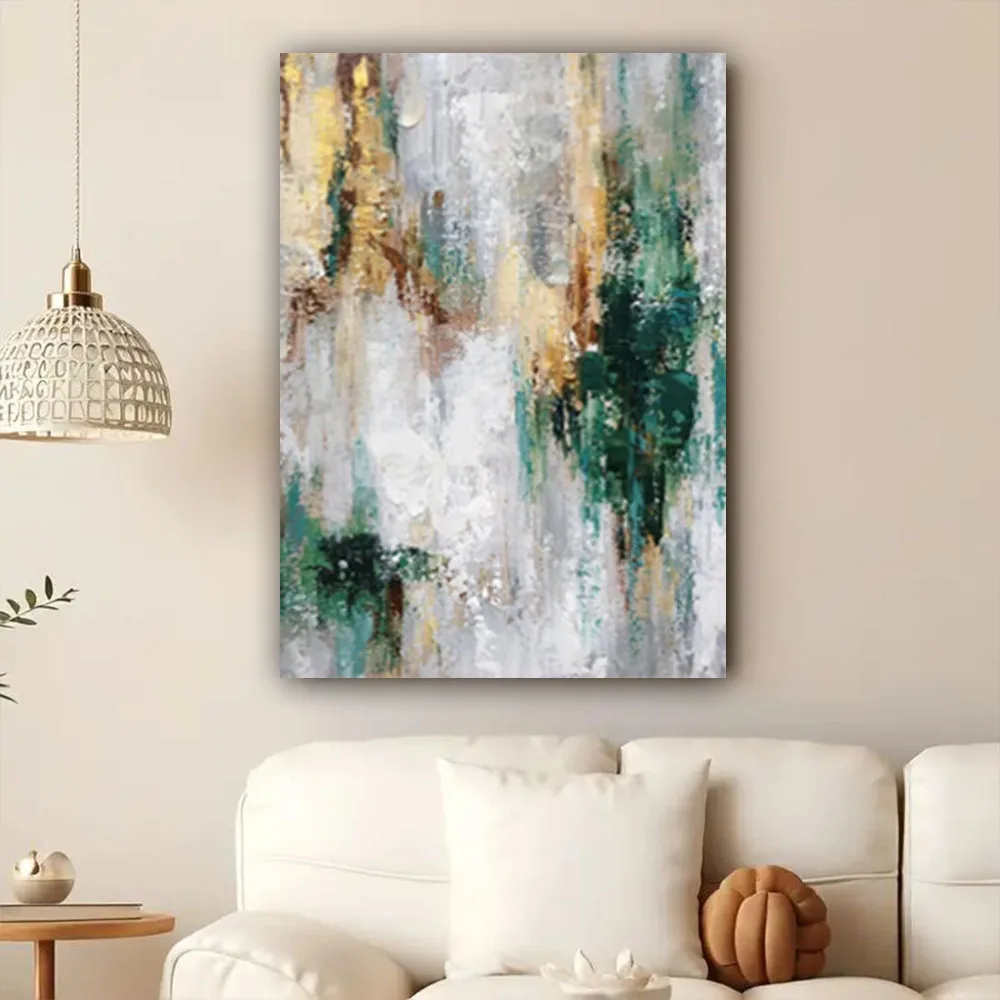 

100% Hand Painted Abstract Oil Painting On Canvas Gold Texture Wall Art Picture Decor Home Living Room Interior Pendant Mural