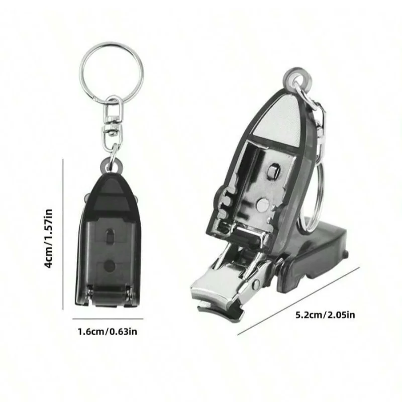 Mini Cute Keychain Nail Clippers Portable Foldable Fingernail Clippers, Small Manicure Tools for Home Use, Assorted Col