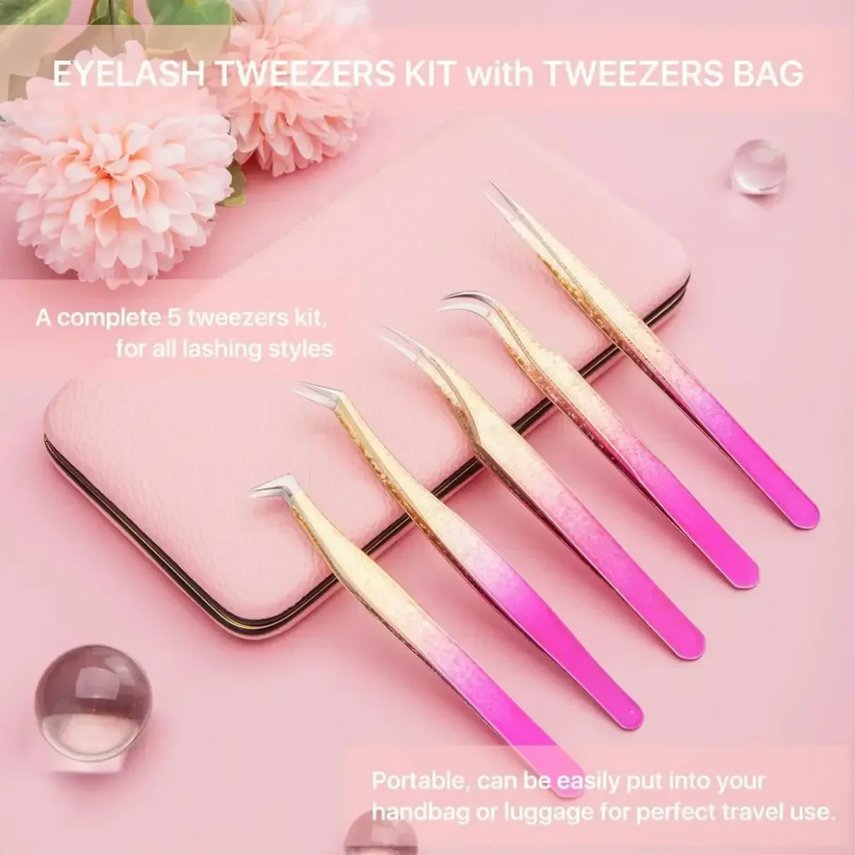 

Stainless Steel Professional Eyelash Extension Tweezer Set Lash Tweezersfor Volume Isolation and Classic Lashes Supply wholesale