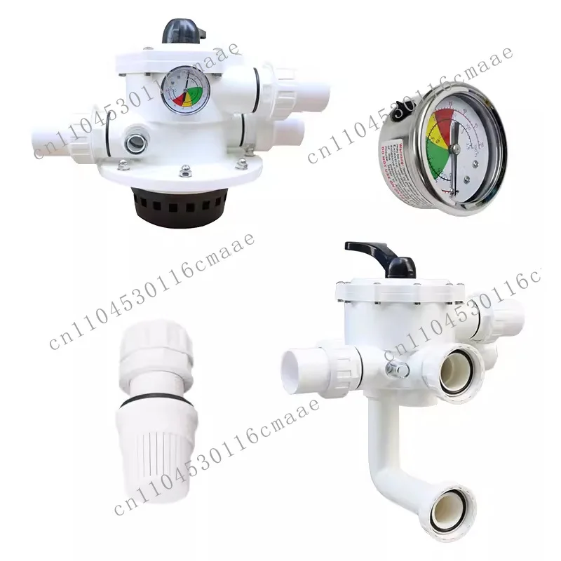 Swimming Pool Sand Tank Filter Equipment Spare Parts, Sand Cylinder Head Pressure Gauge Sand Discharge Slip Knot