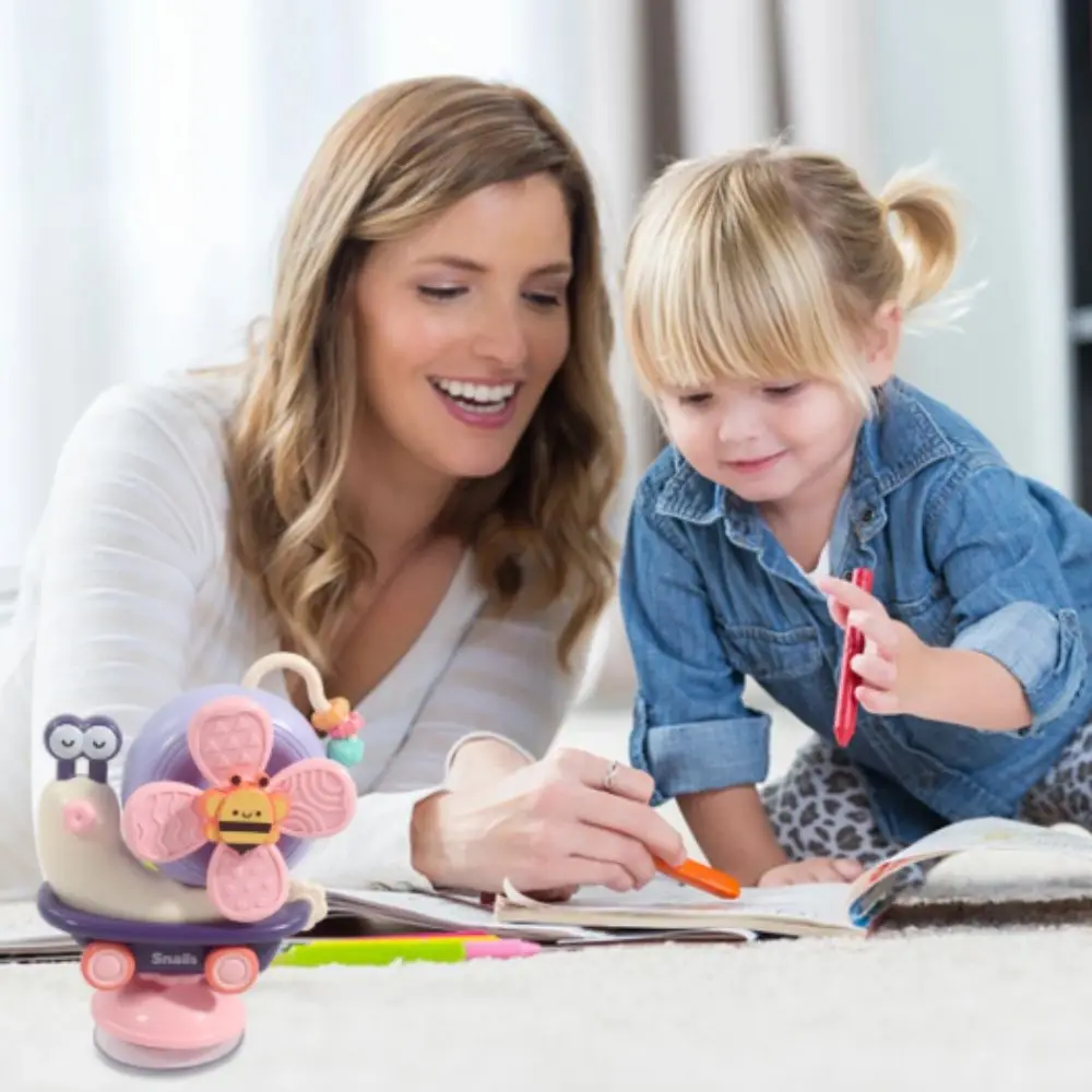 Detachable Design Suction Cup Snail Spinner Rotation Feature Creative Design Windmill Toys Sensory Development Suction Cups
