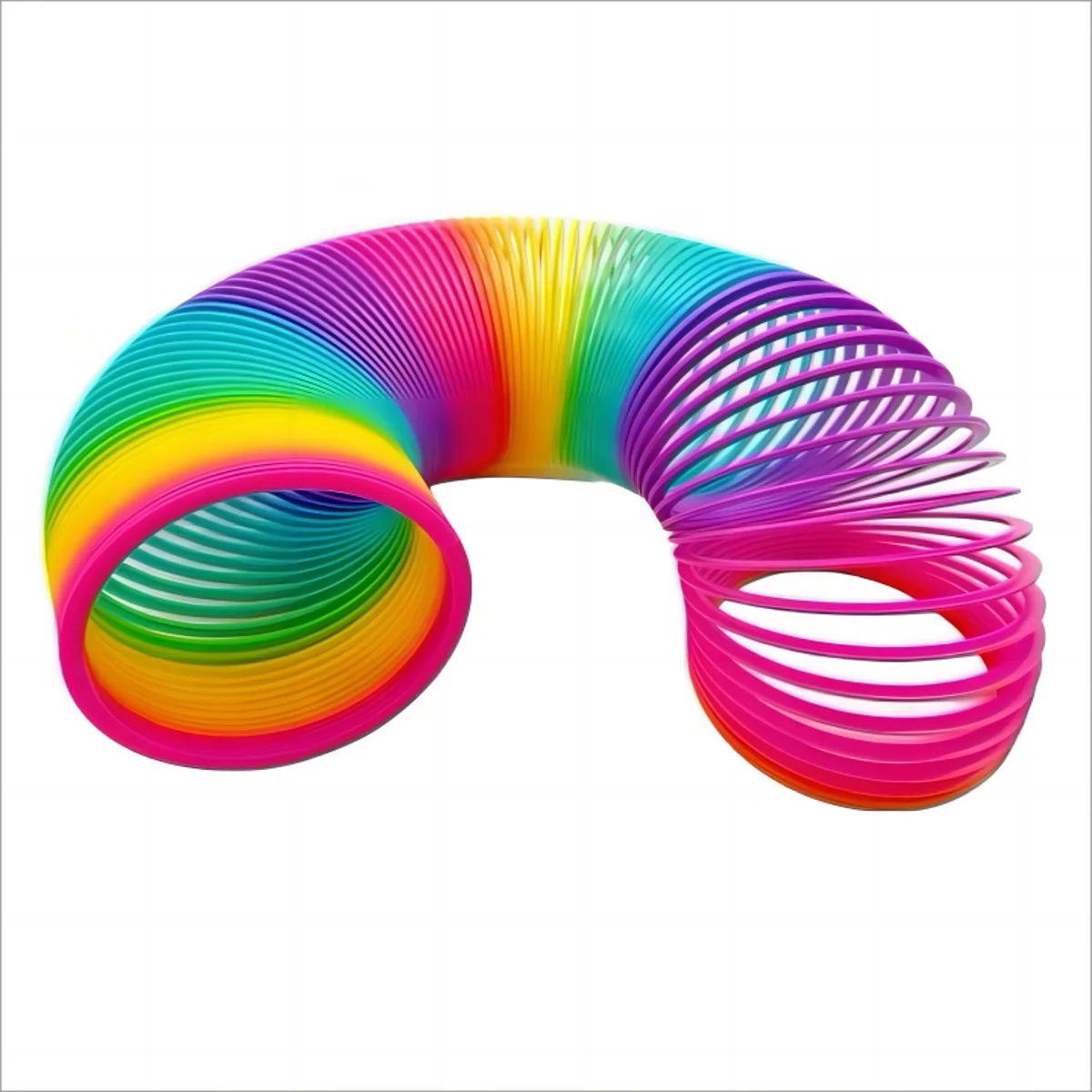 Rainbow Circle Children's Creative Toy Material Spring Coil Magic Party Fun Folding Party Funny Tool Colorful Elastic Pen Holder