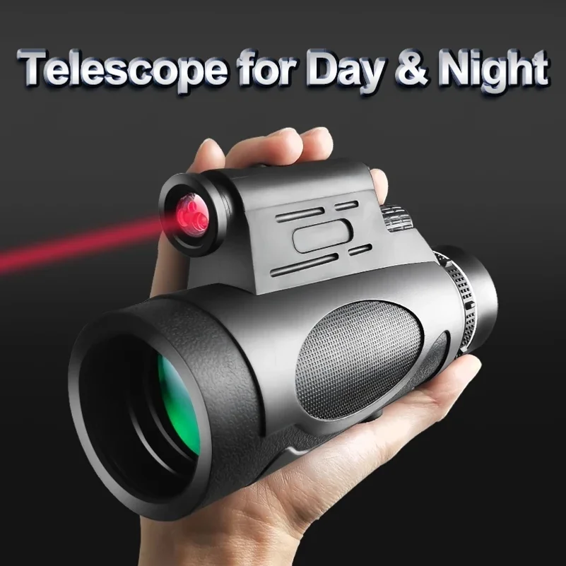 12x50 HD Monoculars with LED Light Outdoor Ultra-Clear Low-light Super Waterproof Performance Suitable For Wildlife Observation