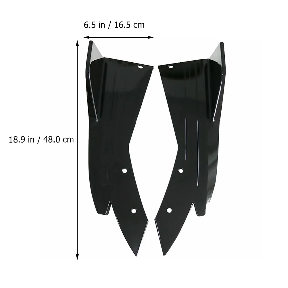 2 قطعة حامي المصد الخلفي للسيارة العالمي ألياف الكربون الأسود شفة خلفية الفاصل دائم اكسسوارات السيارات لمعظم المركبات #2