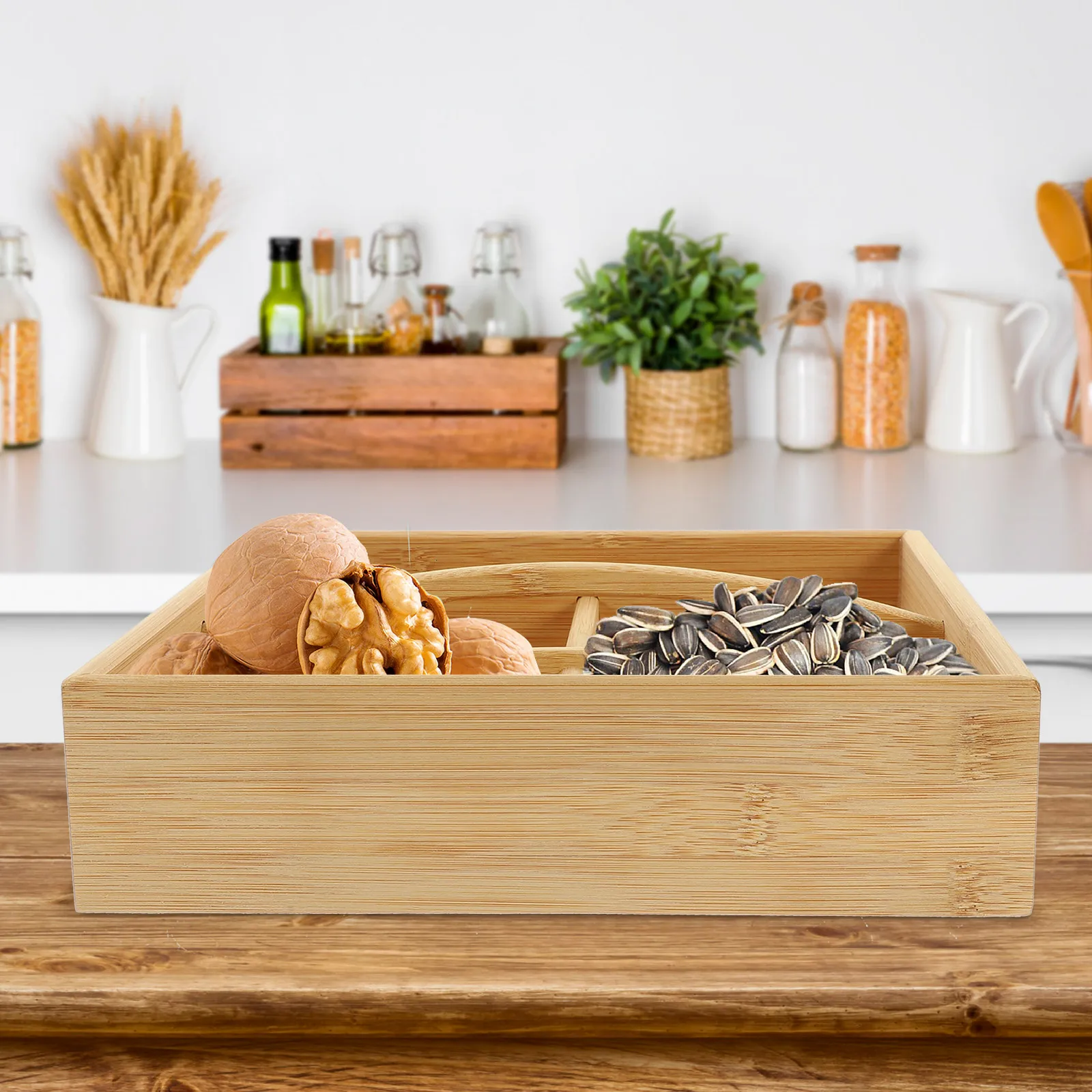 

Fruits Draining Basket Dried Tray Storage Box Dry Candy Case Bulk Wood Food Serving