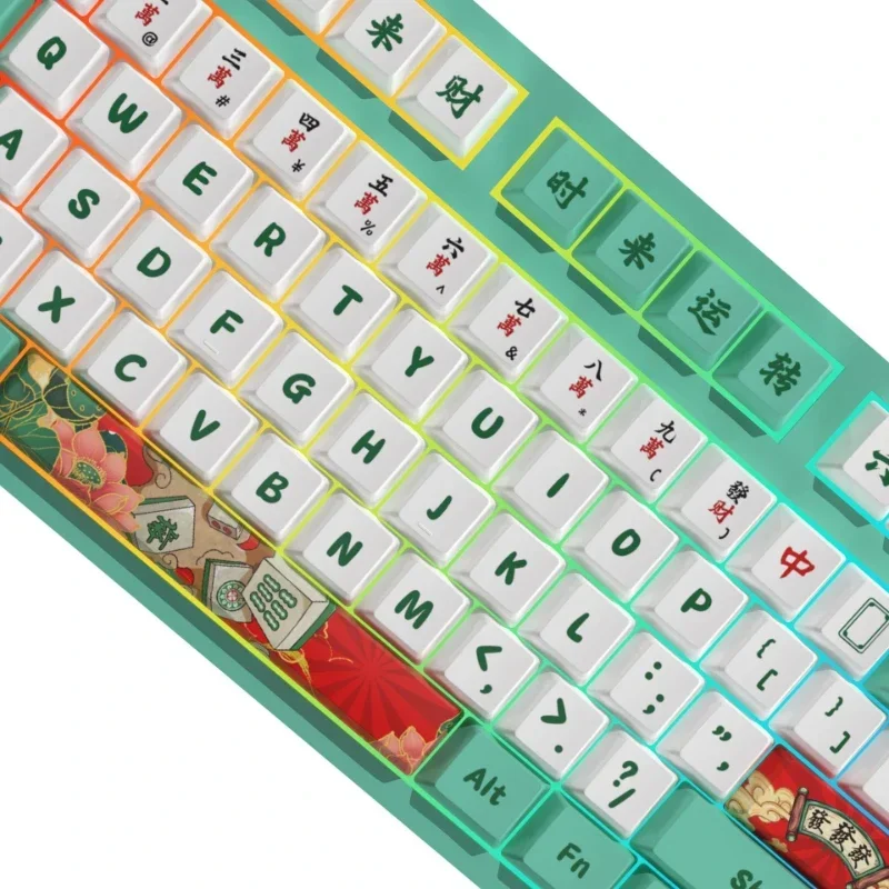 Imagem -06 - Era-original Mahjong Cultural Keycaps Personalizado Sublimação Keycaps Cross-axis Teclado Mecânico Acessórios do Jogo Presentes