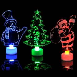 LED Christmas Tree Shaped Colorful Night Light Santa Claus Snowman Xmas Gift Holiday Wedding Decoration Night Lighting