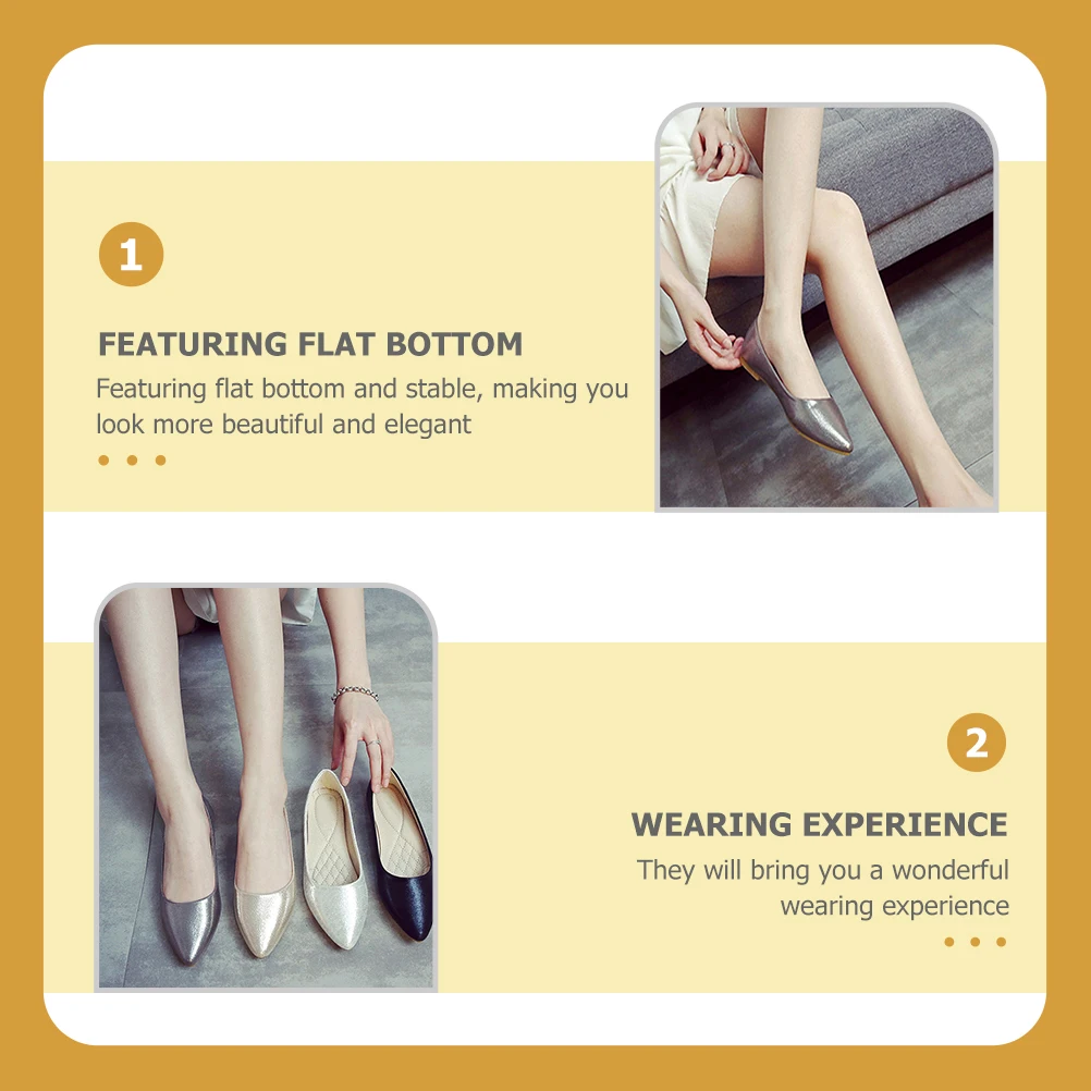 

1 пара женских туфель-бобов на плоской подошве, удобная нескользящая повседневная женская обувь, мягкая и легкая женская обувь