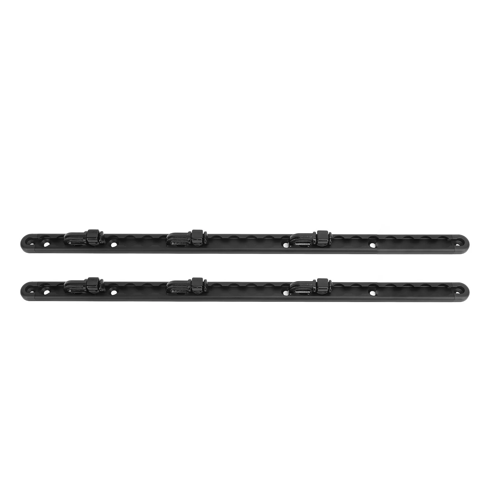 60cm L Track Tie Down System with Double Stud Fitting Black Anodized Aluminum for Truck Beds Trailers Trailer Tie Down Rail