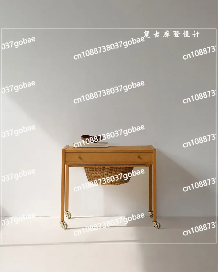 CX Retro Modern Design Trolley Side Table Combination Log