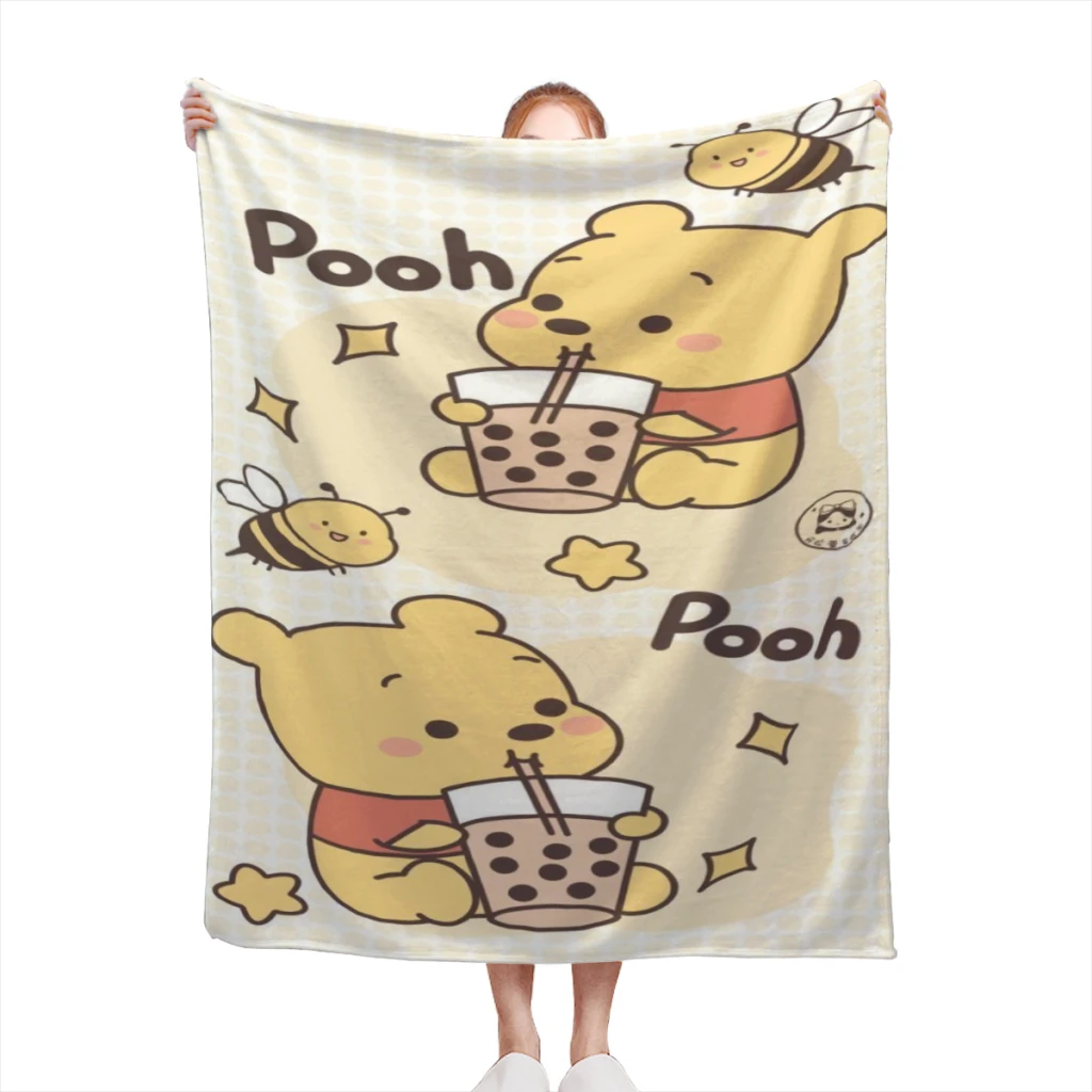 Winnie The Pooh And The Wind Blows Blanket Sofa Bedroom Bed Home Office Nap Blanket Car Travel Picnic Blankets Gift