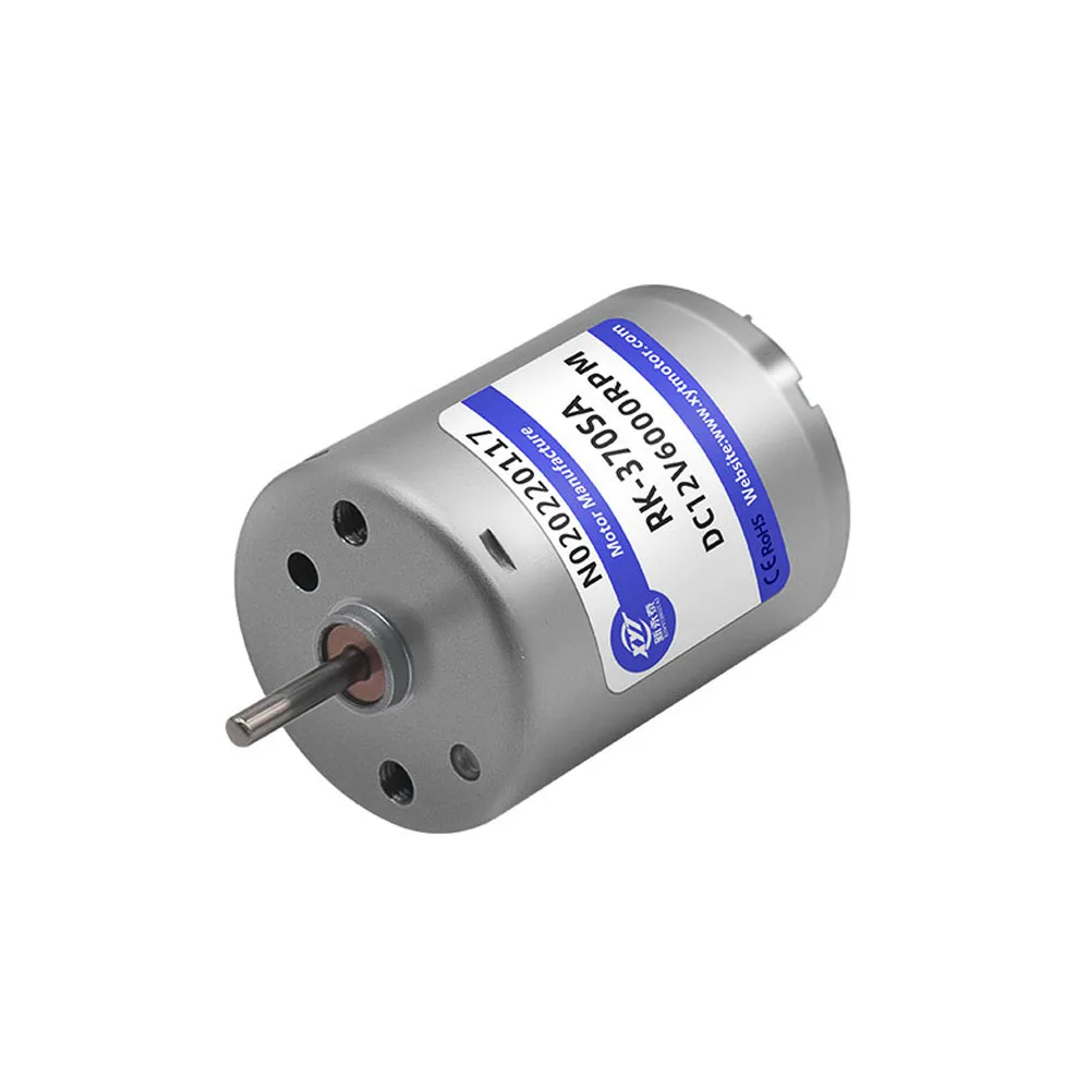 RF-370 DC Deceleration Motor High Power High Speed DC Motor 6V 12V 24V 6000RPM 8500RPM Speed Adjustable DC Motor Long Life Time