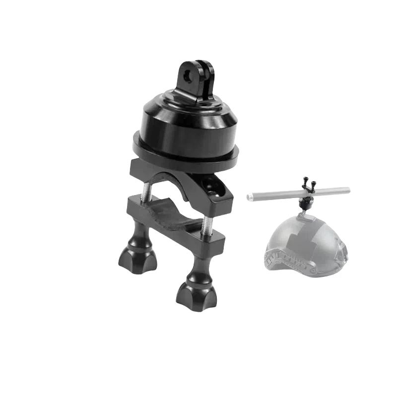 360 drehbare, drehbare Stangenhalterung aus Aluminium für 22–32 mm Selfshot-Arm für GoPro Hero 13 12 10, Fallschirmspringen, Skihelm, Fahrradhalterung