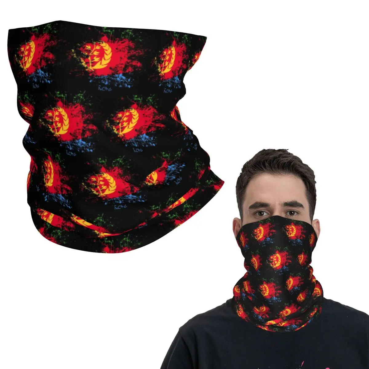 

Эритрейский флаг Эритреи, бандана, гетры с принтом, шарф, теплая маска для лица, унисекс, ветрозащитная для взрослых