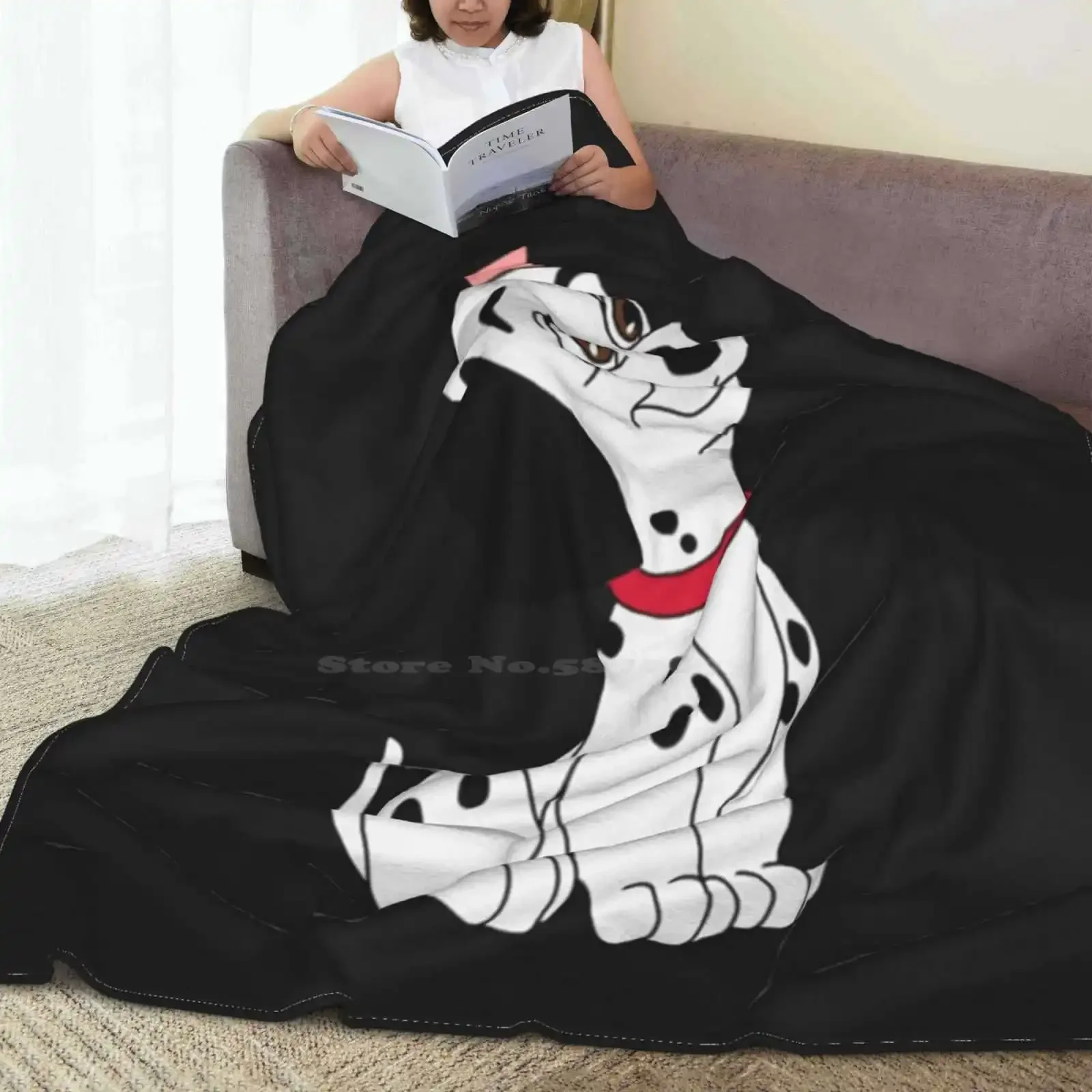 101 Dalmatians Creative Design Comfortable Warm Flannel Blanket 101 Dalmatians Villains Ursula 101 Dalmations Evil Queen Black