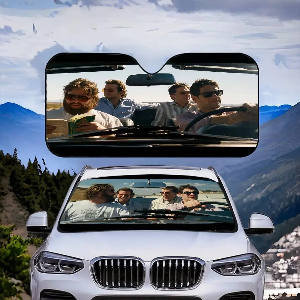 The H-Hangover Movie Car SunShade Windshield Anti-UV car accessories Front Sun Shade Protector Interior Cooling  for Vehicle