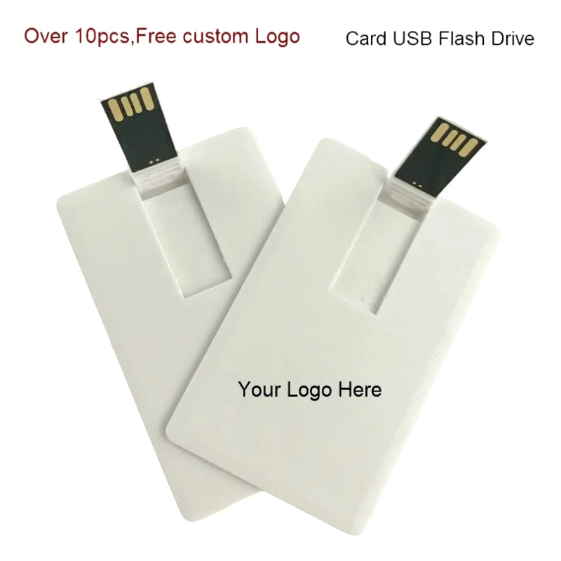 (Mout de 10 pièces logo gratuit) capacité 100% 4GB 8GB 16GB 32Gb carte de crédit clé USB logo personnalisé pendentif créatif de qualité supérieure