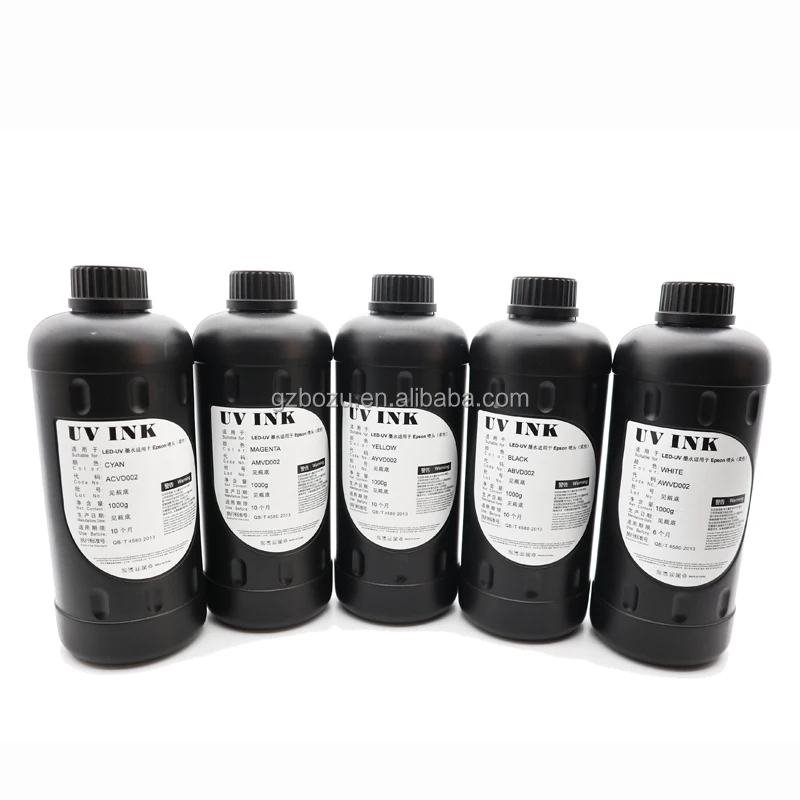 i3200/i1600/dx5/dx7 uv ink C M Y K LC LM W varnish round bottle xp600/tx800 soft uv ink for uv dtf printing machine