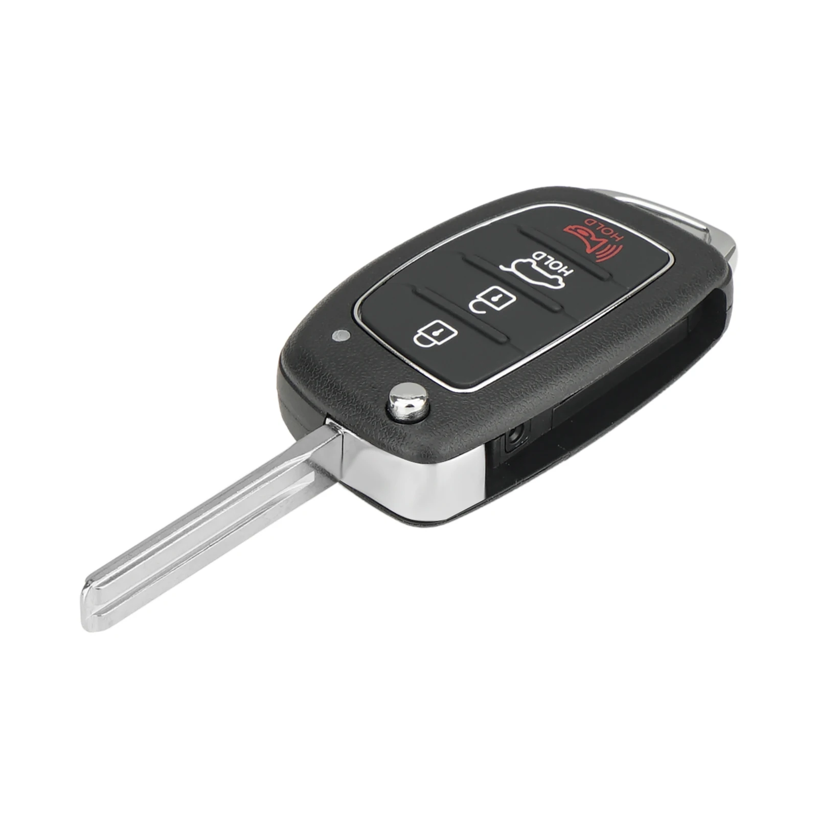 Per Hyundai Custodia portachiavi con chiave remota a 4 pulsanti + Pad in gomma + Flip Blade i10 i20 i30 i40 ix20 ix35